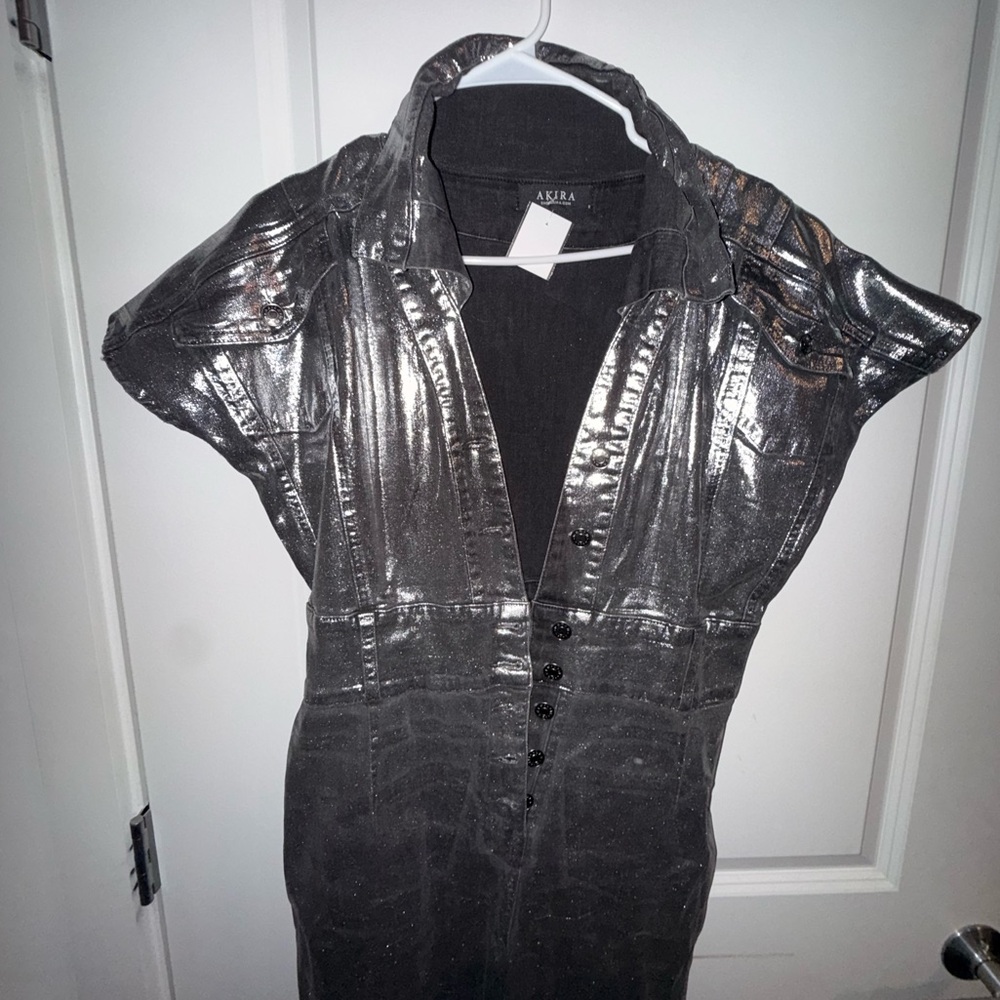 Silver Metallic jumpsuit/ pantsuit